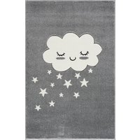 LIVONE Kinderteppich Kids love Rugs WOLKE silbergrau/weiss von Livone