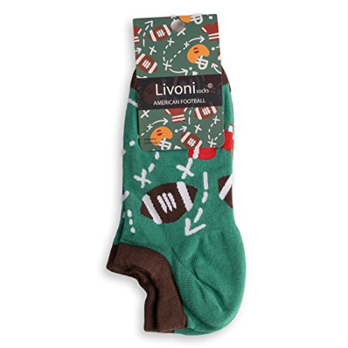 Livoni Unisex Cotton Sneaker Socks with Colorful and Fun Designs, Size: 35-38, Model Name: American Football-Low Socks Livoni Unisex Cotton Sneaker Socks with Colorful and Fun Designs, Size: 35-38, Model Name: American Football-Low Socks von Livoni