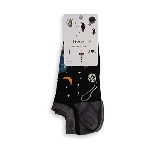 Livoni Unisex Cotton Sneaker Socks with Colorful and Fun Designs, Size: 39-42, Model Name: Esoteric Elements-Low Socks Livoni Unisex Cotton Sneaker Socks with Colorful and Fun Designs, Size: 39-42, Model Name: Esoteric Elements-Low Socks von Livoni