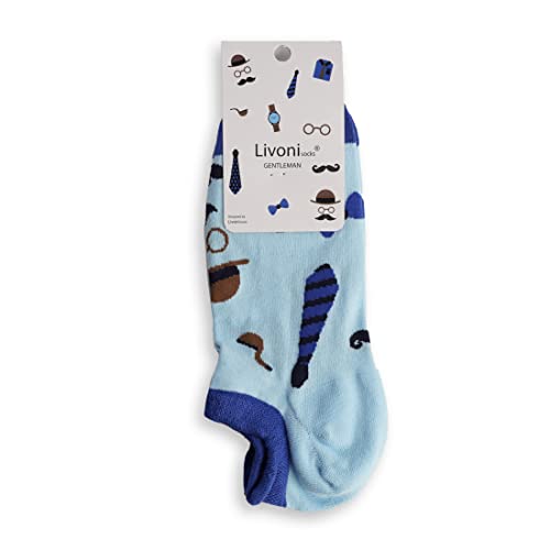 Livoni Unisex Cotton Sneaker Socks with Colorful and Fun Designs, Size: 39-42, Model Name: Gentleman-Low Socks Livoni Unisex Cotton Sneaker Socks with Colorful and Fun Designs, Size: 39-42, Model Name: Gentleman-Low Socks von Livoni