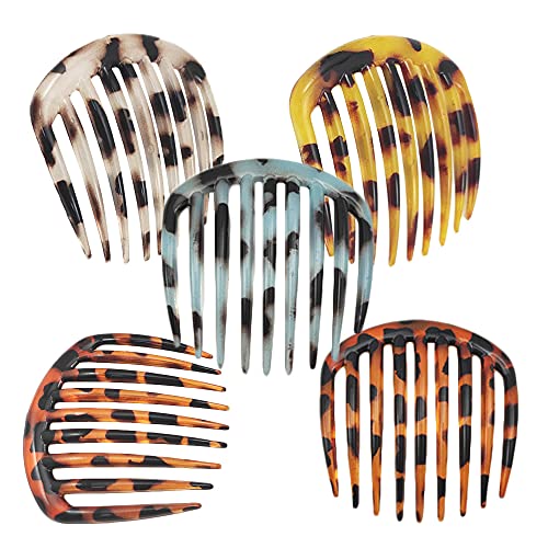 5 Stück Mini Haarkamm French Side Combs Kunststoff Steckkämme Französisch Twist Kamm Haar Clips Mit Zähnen Für Haarzubehör Frauen Mädchen von Livoravoli