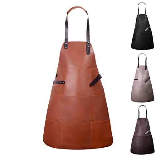 Livorio Premium Lederschürze cognac aus 100% hochwertigem Leder | BBQ Grillschürze | Arbeits Kochschürze | Bar-Barista Kellnerschürze | Geschenke für Männer | Gastronomie Livorio Premium Lederschürze cognac aus 100% hochwertigem Leder | BBQ Grillschürze | Arbeits Kochschürze | Bar-Barista Kellnerschürze | Geschenke für Männer | Gastronomie von Livorio