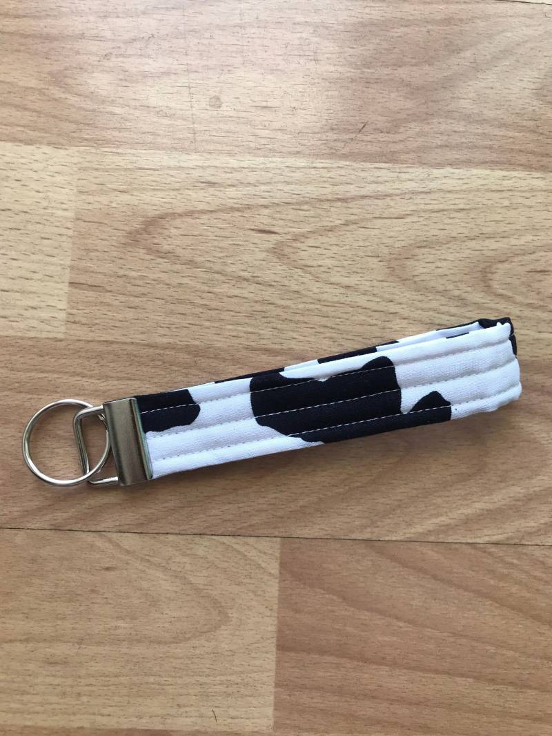 Kuh Print Schlüsselanhänger Armband Keyfob von LivyLuPlusTwo
