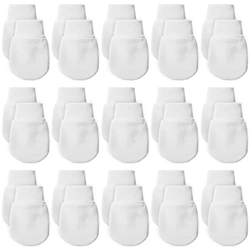 Liwein Baby Fäustlinge Neugeborene Handschuhe, 15 Paare Baby handschuhe aus Baumwolle Kleinkind Säugling Kein Kratzen Handschuhe für Jungen Mädchen 0-12 Monate von Liwein