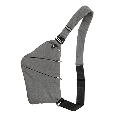 Lixada Anti Diebstahl Schultertasche, Brustasche, Leichtes Crossbody Tasche, Umhängetasche, Sling Bag für Männer Frauen Outdoor Sport Reise Wandern von Lixada