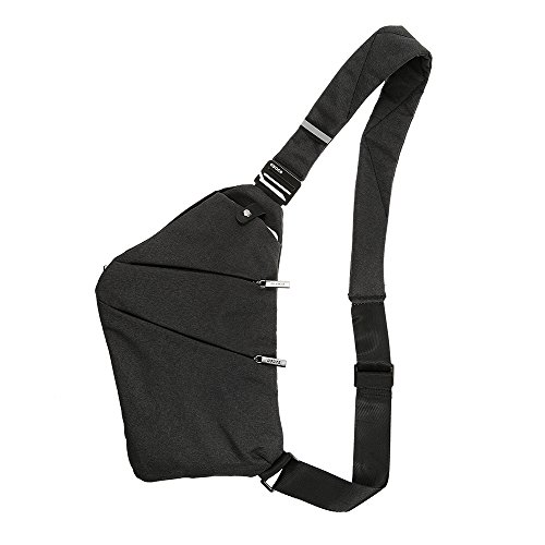 Lixada Anti Diebstahl Schultertasche, Brustasche, Leichtes Crossbody Tasche, Umhängetasche, Sling Bag für Männer Frauen Outdoor Sport Reise Wandern von Lixada