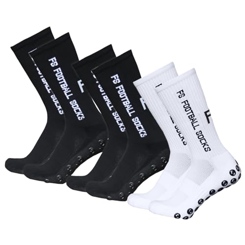 Lixada Fußballsocken für Herren und Frauen, atmungsaktiv, rutschfest, Sportsocken, absorbiert Schweiß, elastisch, langlebig, Universal für Fußball, Radfahren, Marathon, Klettern,3 Paar(39-46) von Lixada