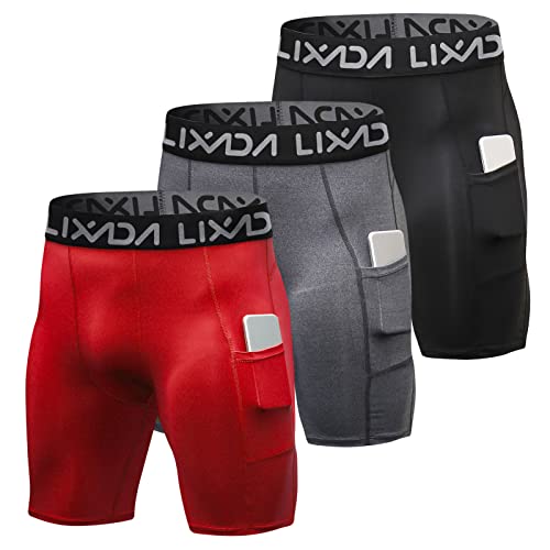 Lixada 3 Stück Herren Rad-Shorts, Shorts, Unterwäsche, Training, aktiv von Lixada