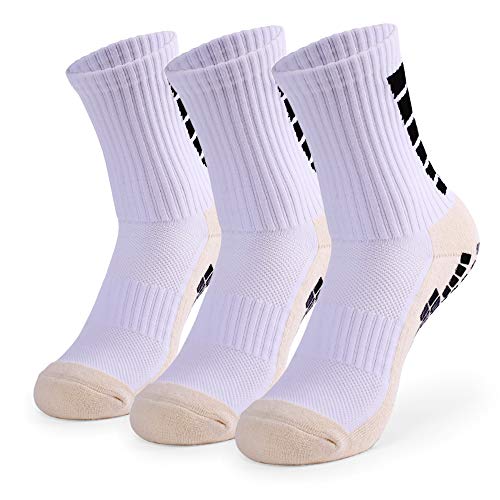 Lixada Rutschfeste Socken, 1 Paar/3 Paar, atmungsaktiv, verschleißfest, Sportsocken für Fußball/Basketball/Laufen/Wandern, 3 Paare, One size von Lixada