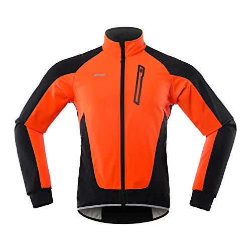 Lixada Herren Fahrradjacke, Wasserdicht Winddicht Thermal Fleece Fahrradtrikot MTB Fahrradfahren Laufen Herbst Winter Jackenmantel für Radfahren Laufen Bergsteigen von Lixada
