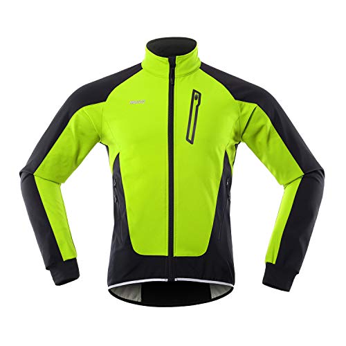 Lixada Herren Fahrradjacke, wasserdicht, winddicht, Thermofleece, Fahrrad, Jersey, MTB, Fahrrad, Reiten, Rennen, Herbst, Winter, Jacke, Mantel, geeignet für Radfahren, Laufen, Bergsteigen von Lixada