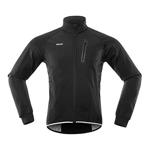 Lixada Herren Fahrradjacke, wasserdicht, winddicht, Thermofleece, Fahrrad, Jersey, MTB, Fahrrad, Reiten, Rennen, Herbst, Winter, Jacke, Mantel, geeignet für Radfahren, Laufen, Bergsteigen von Lixada