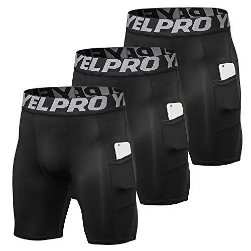 Lixada Men's Compression Shorts Performance Sports Baselayer Cool Dry Tights Active Workout Underwear Base Layer Tights with Pockets - 3 Pack Lixada Men's Compression Shorts Performance Sports Baselayer Cool Dry Tights Active Workout Underwear Base Layer Tights with Pockets - 3 Pack von Lixada