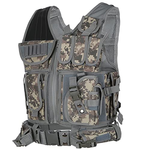 Lixada Taktische Weste Outdoor Molle Weste Modular Gear Carrier Einstellbares Training Gaming Paintball Assault Weste von Lixada