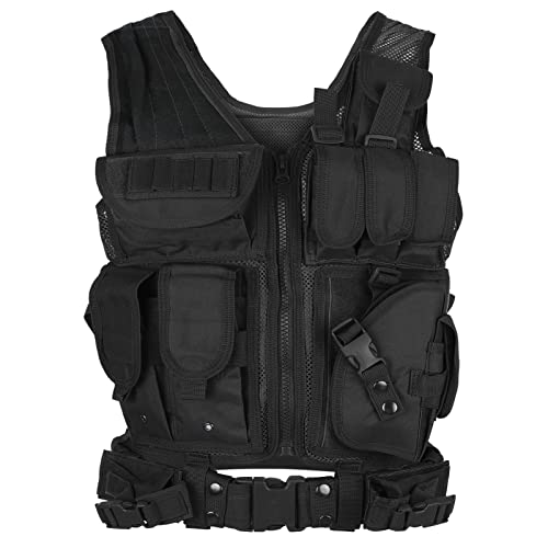 Lixada Taktische Weste Outdoor Molle Weste Modular Gear Carrier Einstellbares Training Gaming Paintball Assault Weste Kampftraining von Lixada