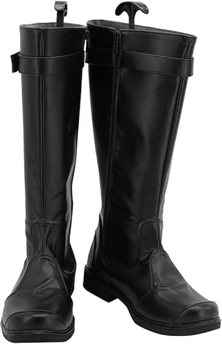 Lixinya Anime Halloween Karneval Schuhe Cosplay Lange Stiefel Schwarz 44 von Lixinya
