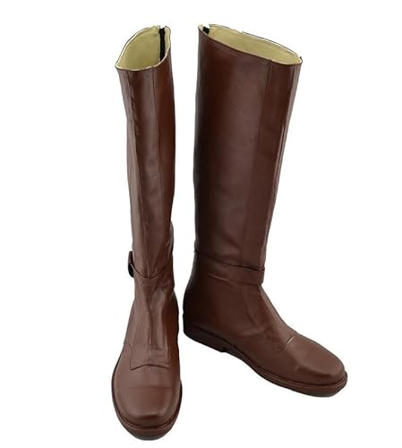 Lixinya Herren Kenobi Stiefel Anakin Cosplay Stiefel Braun Abriebfest Antishock Pelzfutter Flachschuh EU 44 von Lixinya