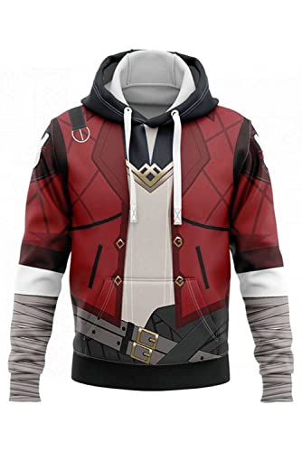 Lixinya Herren und Damen Polyester Kapuzenpullover Drucken Pullover Tops Jacke Sweater Shirt Outwear Tops Hoodies Pullover Kapuzen Legenden Vi M (Brustumfang: 107 cm) von Lixinya