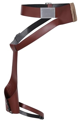 Lixinya Rey Kleidung Verbundleder Gürtel Waffentasche Skywalk Rollenspiel Kleidung Requisiten Zubehör Halloween Cosplay Kostüm (Braun, M) von Lixinya
