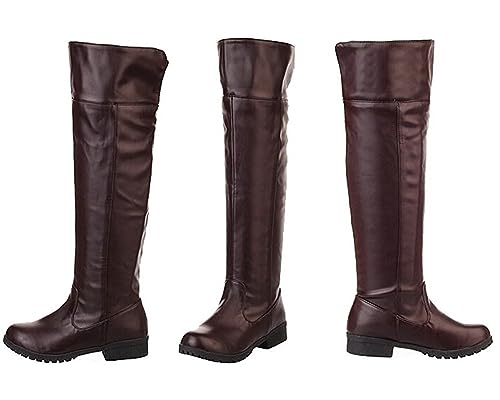 Lixinya Shingeki Eren Anime Cosplay Lange Stiefel Schuhe Stiefel Scouting Anime Militärstiefel Kyojin Boots Braun 46 von Lixinya
