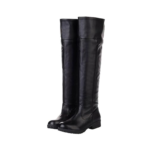 Lixinya Shingeki Eren Anime Cosplay Lange Stiefel Schuhe Stiefel Scouting Anime Militärstiefel Kyojin Boots Schwarz 45 von Lixinya