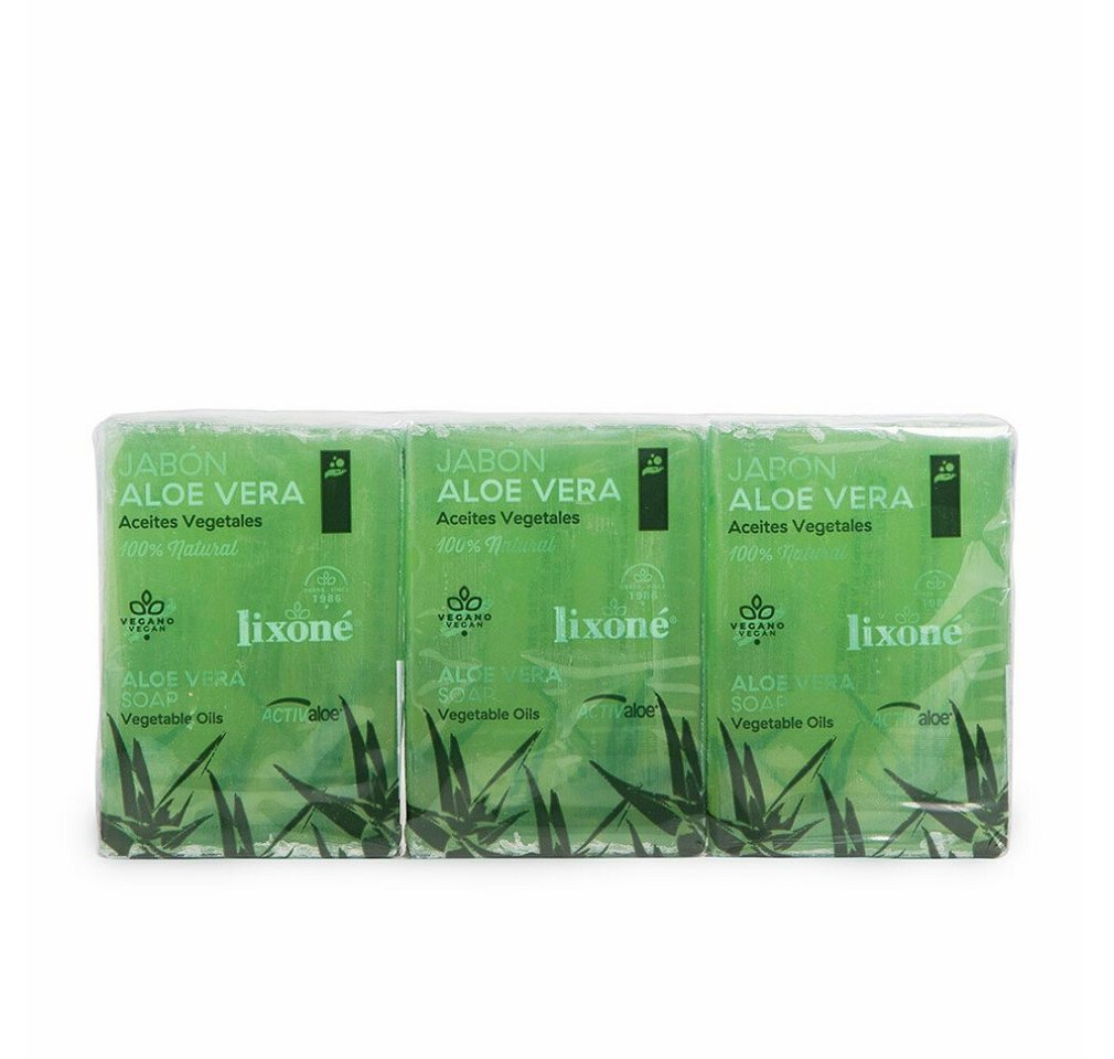 Lixone Feste Duschseife Lixoné Aloe Vera Soap Trockene Oder Empfindliche Haut 3x125g von Lixone