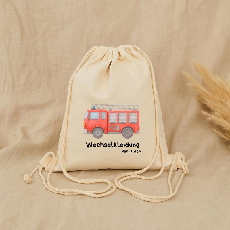 stoffbeutel Personalisiert Für Die Kita Mit Name Und Wunschmotiv, Kitageschenk, Wechselkleidung, Weckselsachen Feuerwehrauto stoffbeutel Personalisiert Für Die Kita Mit Name Und Wunschmotiv, Kitageschenk, Wechselkleidung, Weckselsachen Feuerwehrauto von LiyLid
