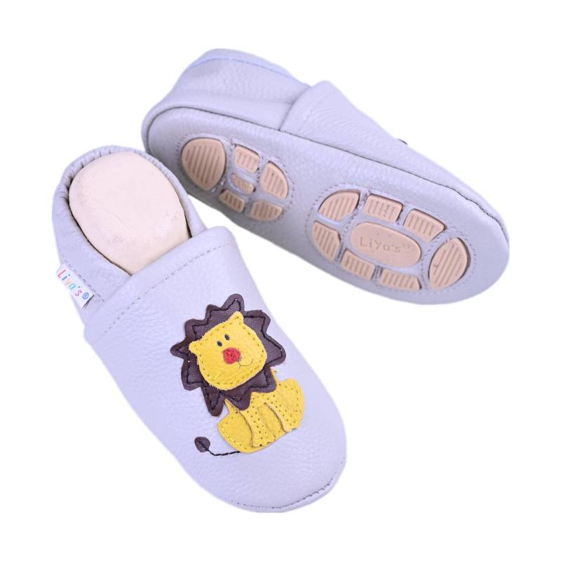 Liya's Babyschuhe Hausschuhe - #603 Löwe in Beige Gr. 19/20 -33/34 von LiyasShop