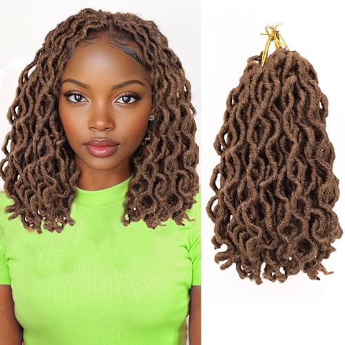 6 Packungen vorgelockte Häkelhaarverlängerungen für schwarze Frauen, 25,4 cm, gehäkelte Dreadlocks für Kinder, 30# von Liyate