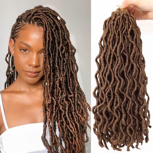 Brwon Goddess Haarverlängerung, gewellt, afrikanischer Wurzeln, Kunsthaar, für schwarze Frauen, 35,6 cm, 6 Stück von Liyate