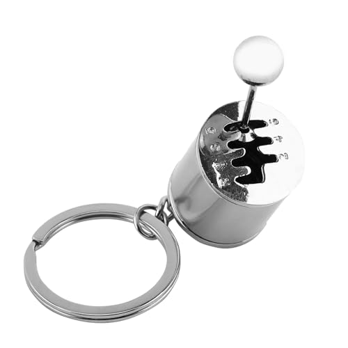 Liyeehao Schlüsselbund-Gadgets, Spielzeug-Schlüsselbund-Mini-Schlüsselbund-Schalthebel-Schlüsselbund, Autoteilemodell, Sechsgang-Schaltgetriebe-Schaltkettenring aus poliertem Metall für Ihre(Silver) Liyeehao Schlüsselbund-Gadgets, Spielzeug-Schlüsselbund-Mini-Schlüsselbund-Schalthebel-Schlüsselbund, Autoteilemodell, Sechsgang-Schaltgetriebe-Schaltkettenring aus poliertem Metall für Ihre(Silver) von Liyeehao