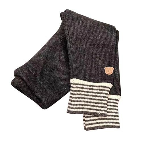 Schlupfhose Kinder für Mädchen und Jungen, Dicke Samt-warme Hose, Fleece-gefütterte Winter-Leggings, Strumpfhosen Thermo Leggings Kinder (T1-Dark Gray, 3-4 Years) von Liyuera