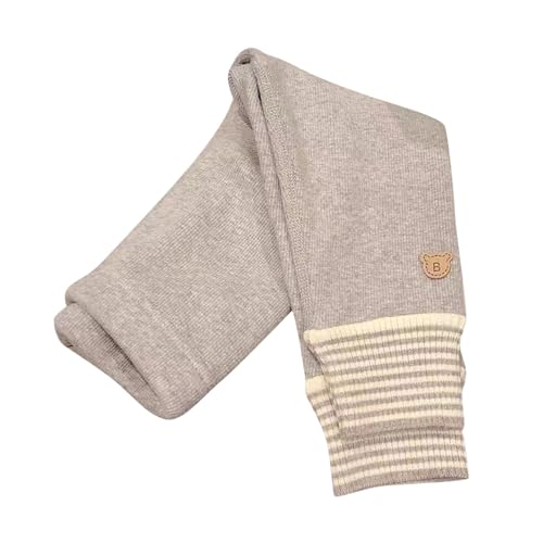 Schlupfhose Kinder für Mädchen und Jungen, Dicke Samt-warme Hose, Fleece-gefütterte Winter-Leggings, Strumpfhosen Thermo Leggings Kinder (T1-Grey, 3-4 Years) von Liyuera