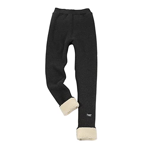 thermo leggings kinder baumwolle weiß multipack hautfarben jungen mädchen set jeans gefüttert weiße für hautfarbene sporthose kurz lang grau lange mit taschen kurze schwarz (T2-Dark Gray, 12-14 Years) von Liyuera