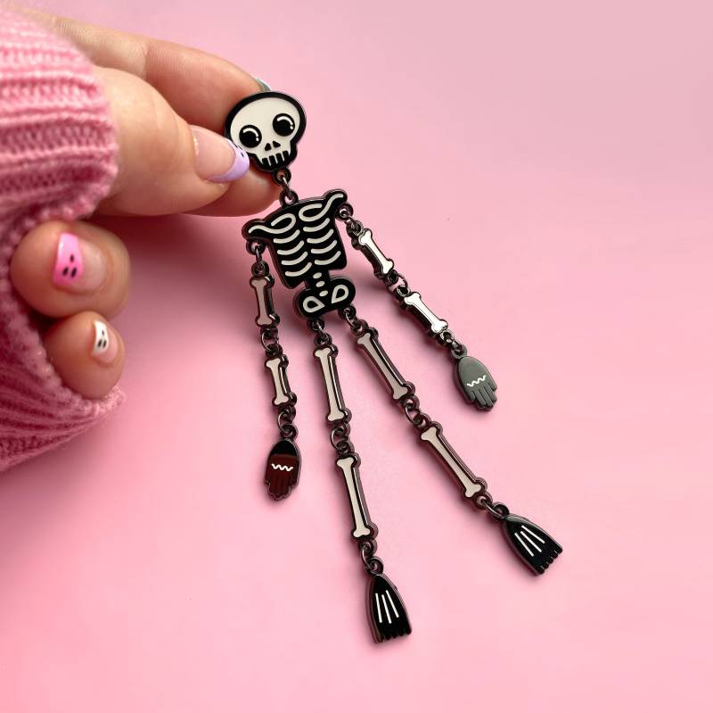 Glow in The Dark Emaille Statement Xl Gelenk Pin - Gothic Flair Gruselige Skelett Brosche Glow in The Dark Emaille Statement Xl Gelenk Pin - Gothic Flair Gruselige Skelett Brosche von LizHarry