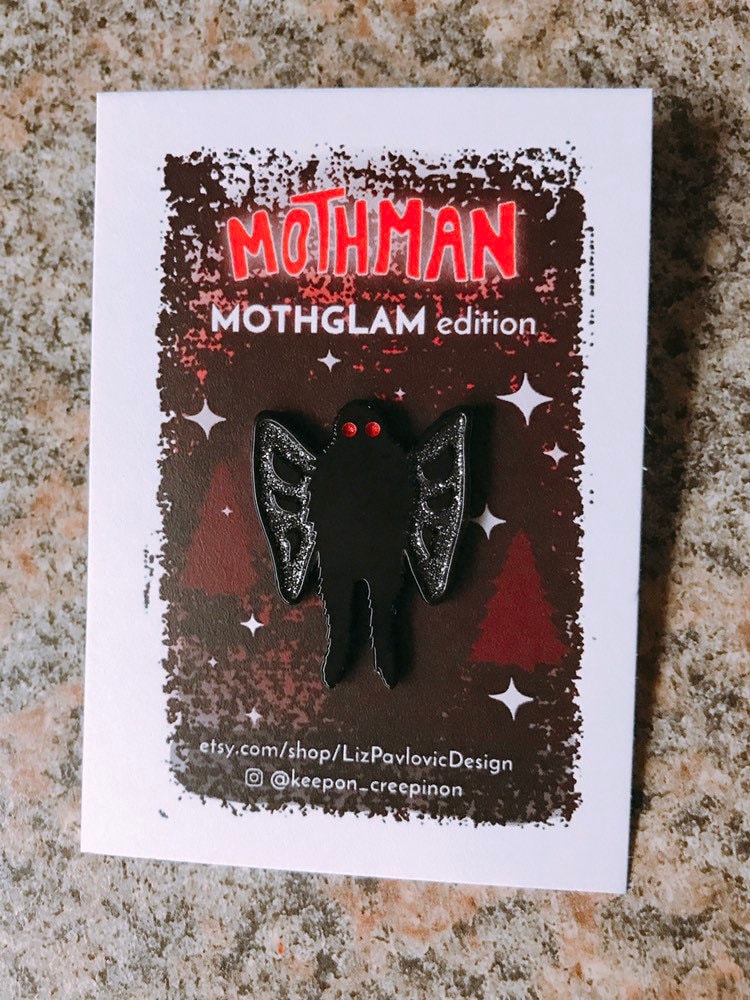 Mothman Emaille Pin | Mothglam Edition Mothman Emaille Pin | Mothglam Edition von LizPavlovicDesign