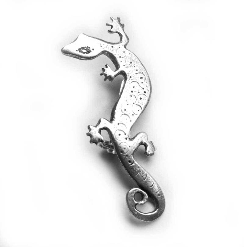 Eidechse Gecko Brosche Zinn Anstecker Original Schmuck Salamander Tier Totem Sale Eidechse Gecko Brosche Zinn Anstecker Original Schmuck Salamander Tier Totem Sale von LizaPaizisCreations