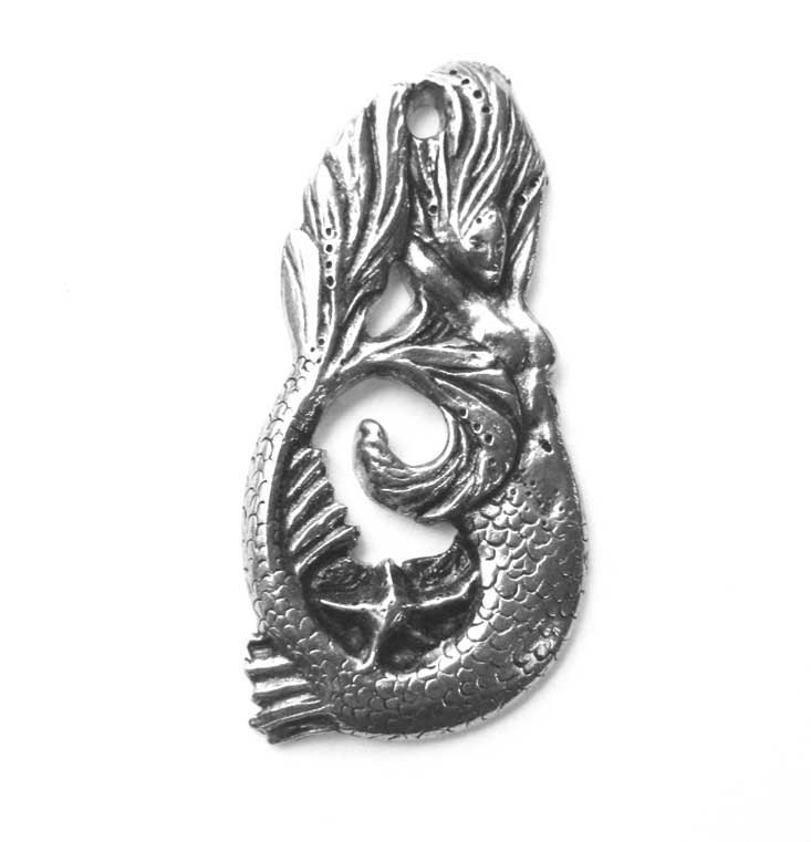 Meerjungfrau Brosche Zinn Stift Silber Frau Seestern Geschenk Handgefertigte Kunst Schmuck Meerjungfrau Brosche Zinn Stift Silber Frau Seestern Geschenk Handgefertigte Kunst Schmuck von LizaPaizisCreations