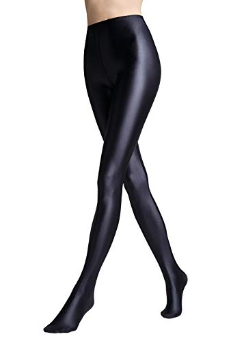 Lizar Black Brillant Strumpfhose | blickdichte, topmodisch glänzende Strumpfhose | Black | Größe M von Lizar