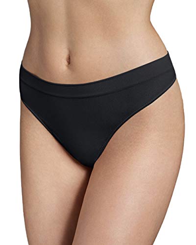 Lizar String Lili |3er Vorteilspack| Damen Seamless Microfaser Unterwäsche String Tangas|Größe S (34-36)|Black von Lizar