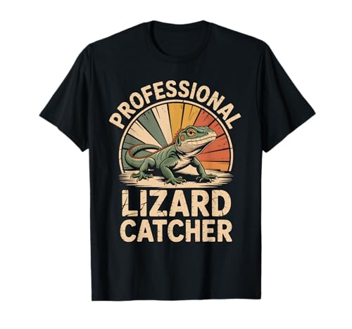 Profi Eidechsenfänger Lustig Retro Gecko Reptilien Kinder T-Shirt Profi Eidechsenfänger Lustig Retro Gecko Reptilien Kinder T-Shirt von Lizard Hunter Apparel Co