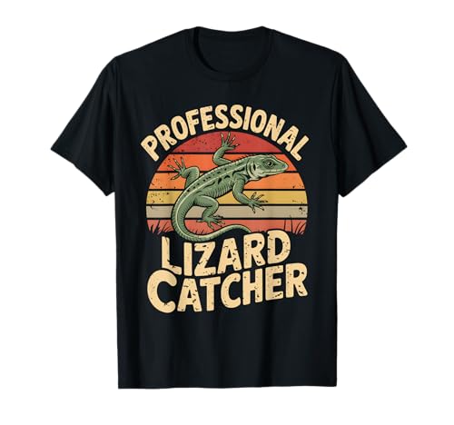 Profi Eidechsenfänger Lustig Retro Gecko Reptilien Kinder T-Shirt Profi Eidechsenfänger Lustig Retro Gecko Reptilien Kinder T-Shirt von Lizard Hunter Apparel Co