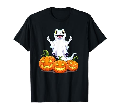 Lustige Eidechse Geist Kürbis Boo Halloween Kinder Herren Damen T-Shirt Lustige Eidechse Geist Kürbis Boo Halloween Kinder Herren Damen T-Shirt von Lizard Lovers Halloween Ghost Pumpkin Outfits