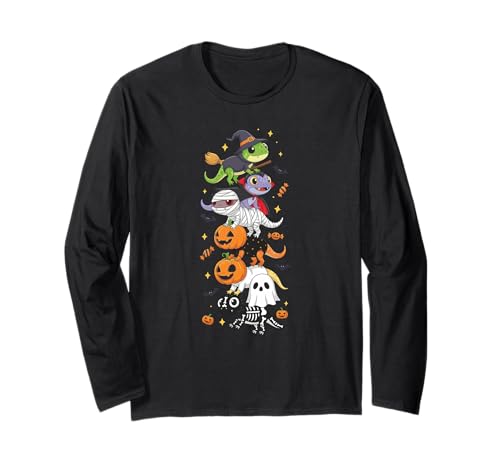 Lustige Eidechse Hexe Vampir Geist Halloween Kinder Herren Damen Langarmshirt Lustige Eidechse Hexe Vampir Geist Halloween Kinder Herren Damen Langarmshirt von Lizard Lovers Halloween Skeleton Mummy Outfits