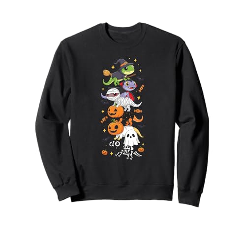 Lustige Eidechse Hexe Vampir Geist Halloween Kinder Herren Damen Sweatshirt Lustige Eidechse Hexe Vampir Geist Halloween Kinder Herren Damen Sweatshirt von Lizard Lovers Halloween Skeleton Mummy Outfits