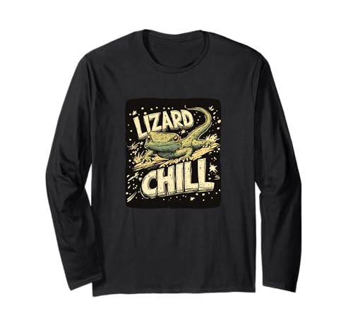 Great Lizard Chill Speech für Jungen und Mädchen Langarmshirt Great Lizard Chill Speech für Jungen und Mädchen Langarmshirt von Lizard Outfit