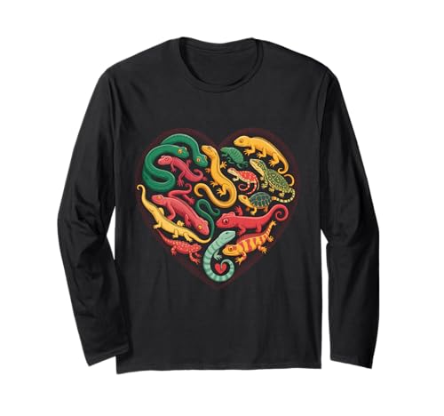Coole Eidechsen-Kunst Männer Frauen Herpetologie Reptilienliebhaber Langarmshirt Coole Eidechsen-Kunst Männer Frauen Herpetologie Reptilienliebhaber Langarmshirt von Lizard Reptile Heart