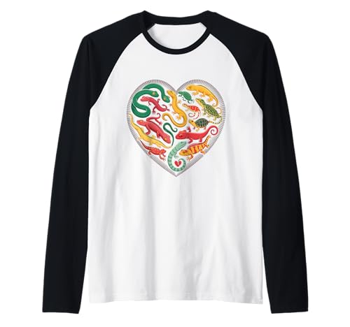 Coole Eidechsen-Kunst Männer Frauen Herpetologie Reptilienliebhaber Raglan Coole Eidechsen-Kunst Männer Frauen Herpetologie Reptilienliebhaber Raglan von Lizard Reptile Heart