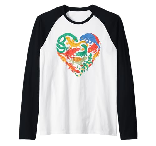 Coole Eidechsen-Kunst Männer Frauen Herpetologie Reptilienliebhaber Raglan Coole Eidechsen-Kunst Männer Frauen Herpetologie Reptilienliebhaber Raglan von Lizard Reptile Heart