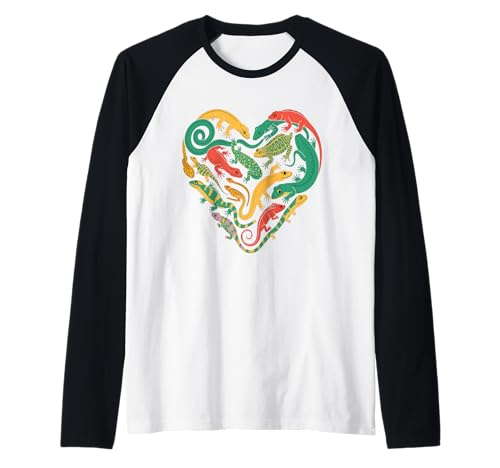 Coole Eidechsen-Kunst Männer Frauen Herpetologie Reptilienliebhaber Raglan Coole Eidechsen-Kunst Männer Frauen Herpetologie Reptilienliebhaber Raglan von Lizard Reptile Heart